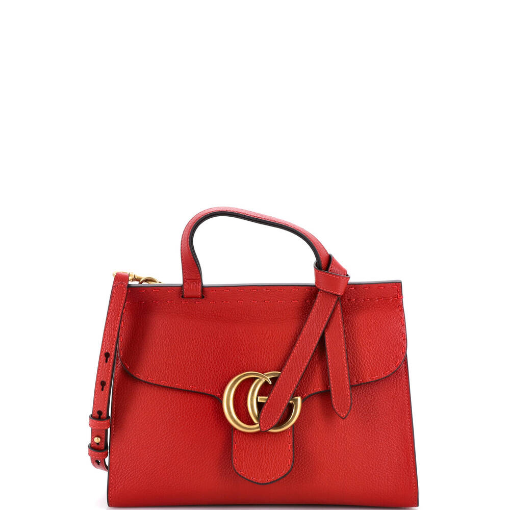Gucci Gg Marmont Top Handle Bag Leather #236873G13B
